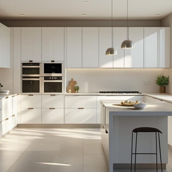 Modular Kitchen U-Shaped Island