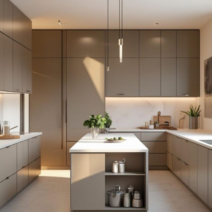 Modular Kitchen Parallel Island