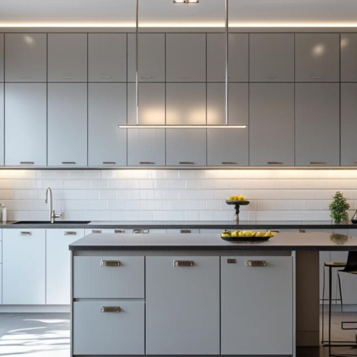 Modular Kitchen Straight Island